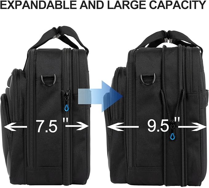KROSER Laptop Bag 17.3 Inch Premium Laptop Briefcase, Expandable Laptop - Image 2