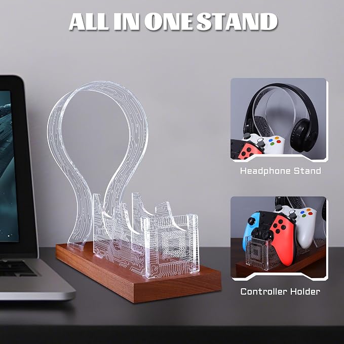 YuanDian Gamer Gifts for Teenage Boy, Desk Gaming Headset and Controller Stand - Image 6