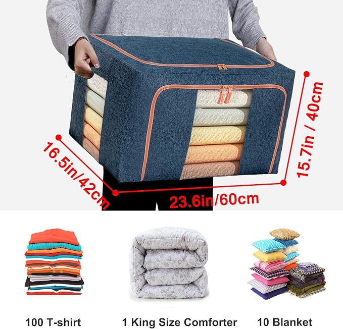 Large Capacity Clothes Storage Bags, Stackable Storage Organizer - Image 2