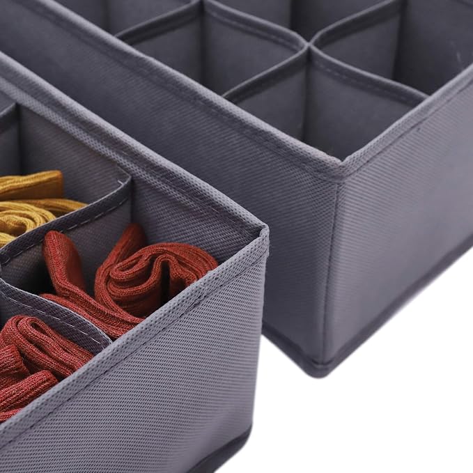 DIOMMELL 6 Pack Foldable Cloth Storage Box Closet Dresser Drawer Organizer - Image 5