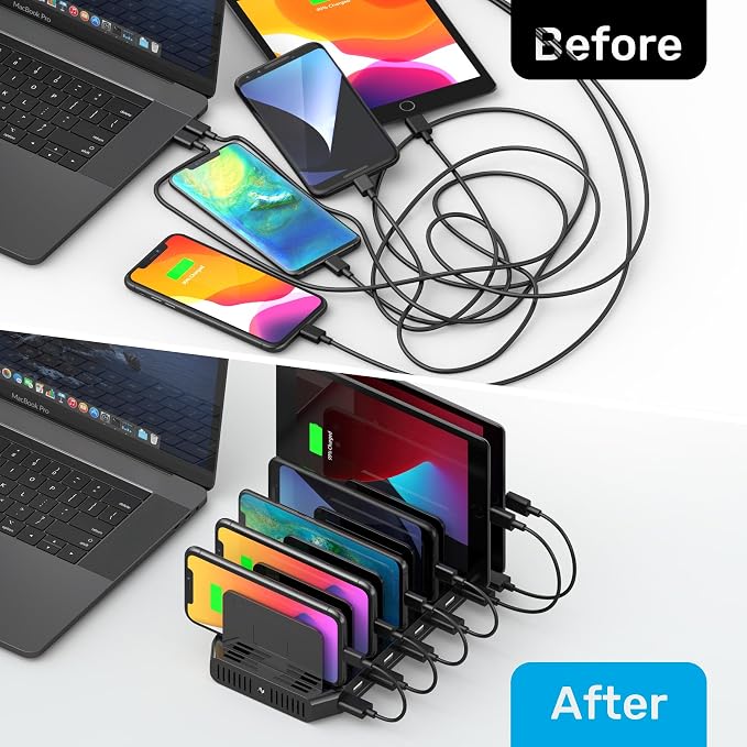 Unitek USB Charging Station, 10 USB Fast Ports Charge Docking Station and - Image 4