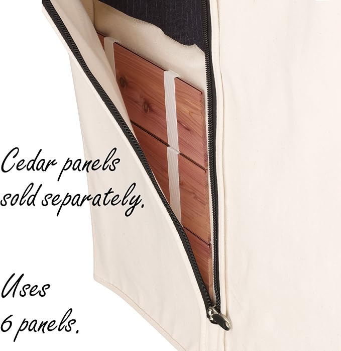 Household Essentials 3392-1 Cedarline Collection Hanging Garment Bag | Dress - Image 6