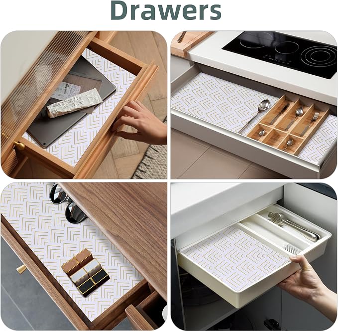 Shelf Liner for Kitchen Cabinets Non Adhesive Drawer Liner Non-Slip Thickened - Image 7
