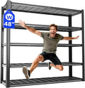 48" W x 72" H x 24" D Garage Shelving Heavy Duty, 5 Tier Adjustable Metal by VDEVY