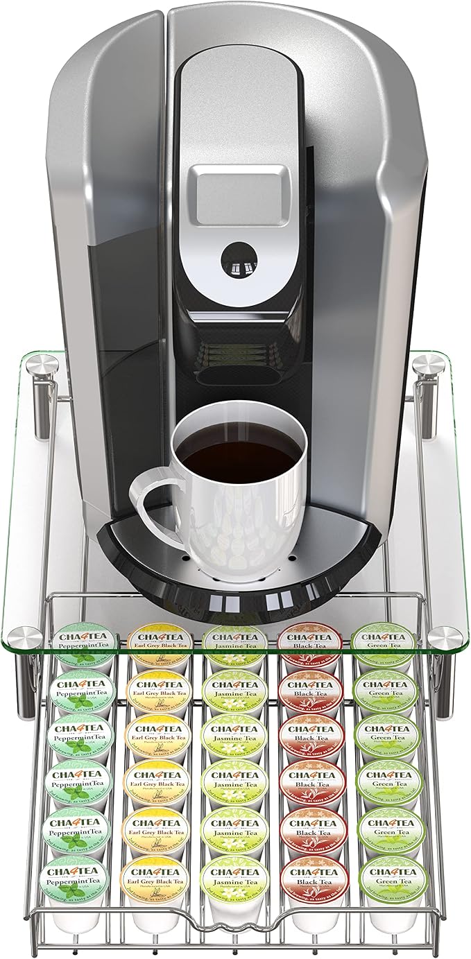 Deco Brothers Crystal Tempered Glass K-Cup Holder Drawer - Image 5