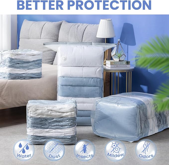 6 Pack Vacuum Storage Bags, Jumbo Cube 31x40x15 Inch, Extra Large Vacuum Seal - Image 7