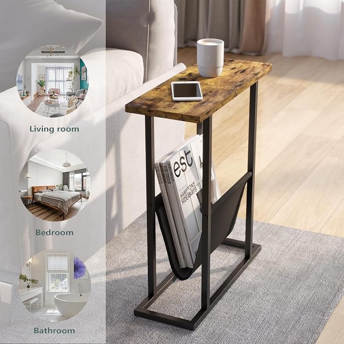 Narrow Side Table for Small Spaces, Small End Table - Image 5