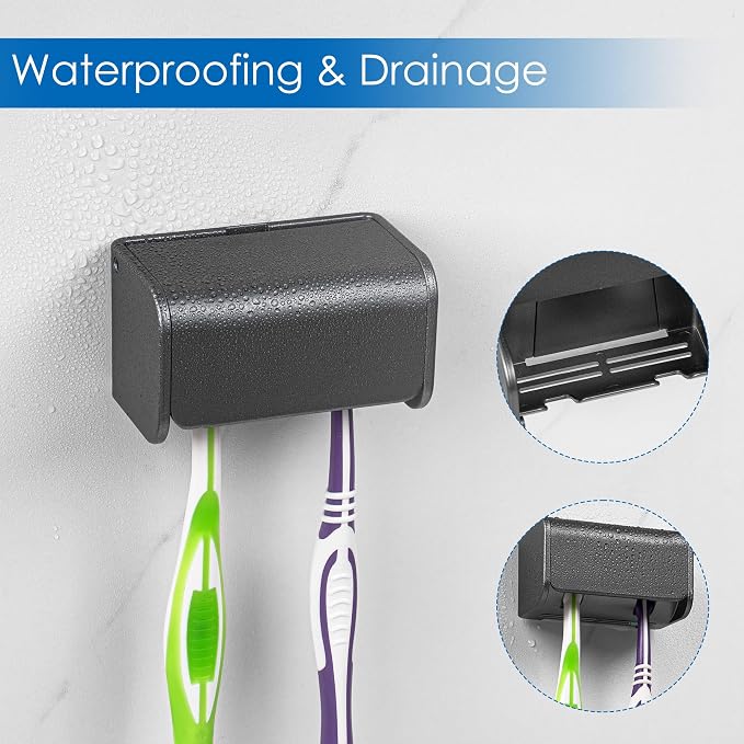 2 PCS Toothbrush Holder Wall Mounted - Image 2