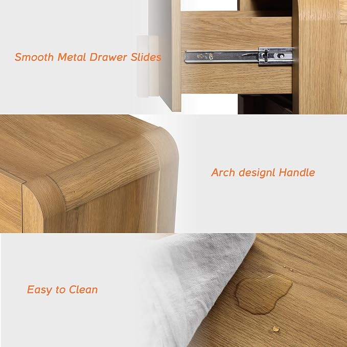 WAMPAT 3 in 1 9 Drawer Dresser for Bedroom, 94.5" Wide Mid Century Modern Wide - Image 7