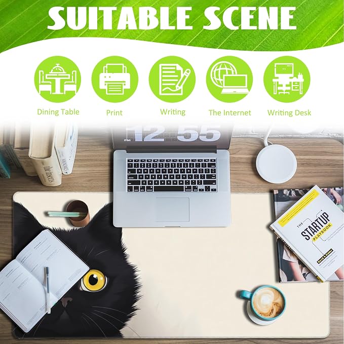Desk Pad, Cute Cat Large Gaming Mouse Pad - Image 3