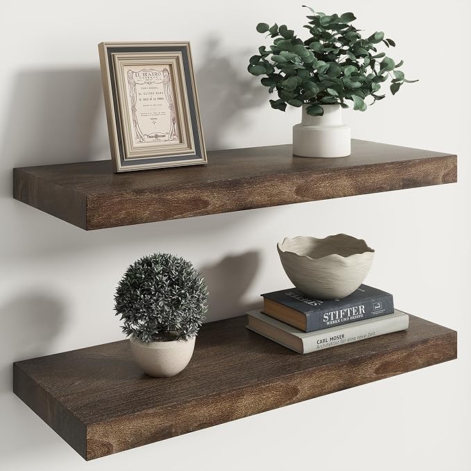 RICHFOCUS Elm Floating Shelves for Wall by Unknown