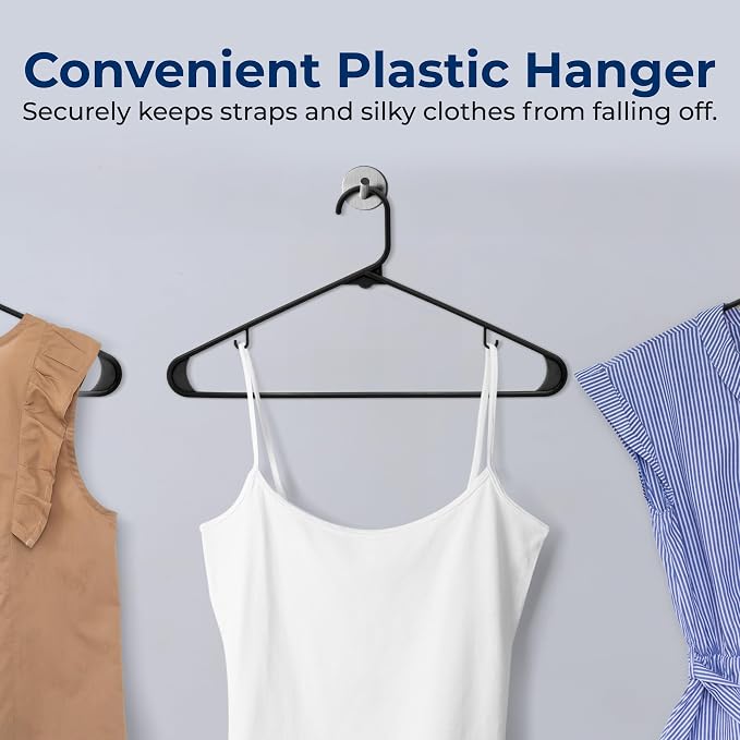 SereneLife 50 Pack Plastic Hangers, Space-Saving Closet Organizers, Durable and - Image 6