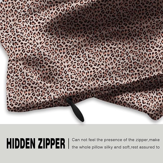 Mulberry Silk Pillowcase for Hair and Skin Queen Size Leopard Print Silk Pillow - Image 3