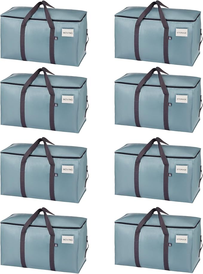 VENO 8 Pack Moving Bags, Upgraded Heavy Duty, Moving Boxes Alternative by Veno