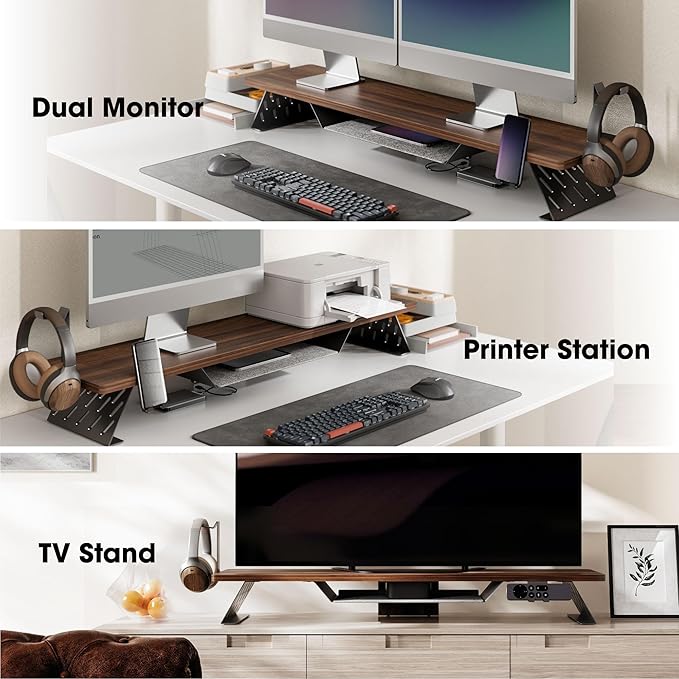 Fenge Dual Monitor Stand, 42.5 Inch Monitor Riser - Image 6