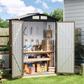 Breezz 5x3FT Outdoor Steel Storage Shed, Lockable Doors, Compact Metal Tool Shed by BreezZ