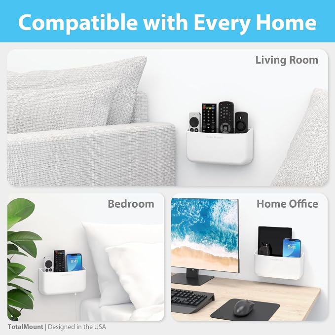 TotalMount Hole-Free Remote Holder – Eliminates Need to Drill Holes in Your Wall - Image 6