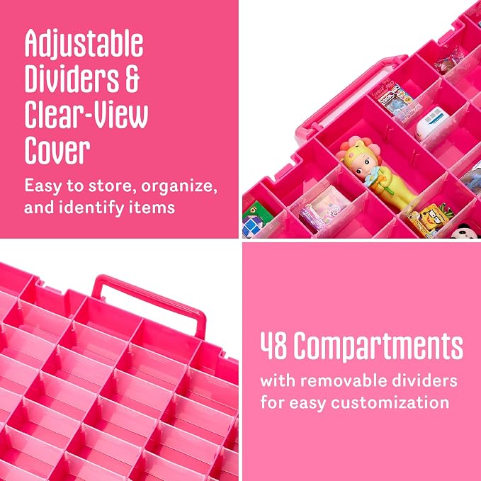 Mini Toy Organizer Box – 48 Compartment Storage Case - Image 5