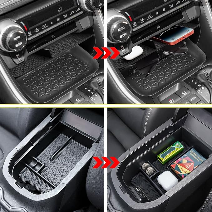 2PCS Center Console Organizer Tray and Armrest Storage Box Compatible - Image 5