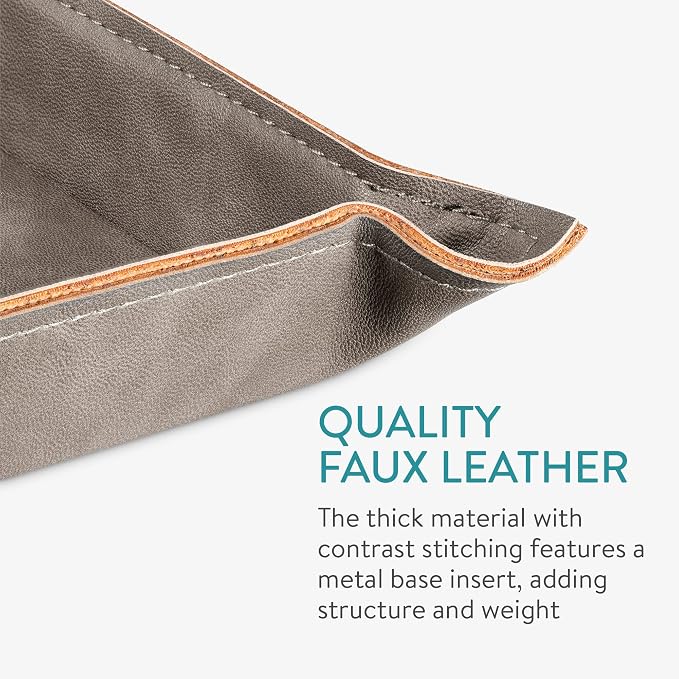 Navaris Faux Leather Tray Set - Image 5