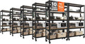 HOMEDANT House 5-Tier Metal Rolling Cart Shelf Rack Casters Heavy Duty Wheel by TheBestOrganizingSolution
