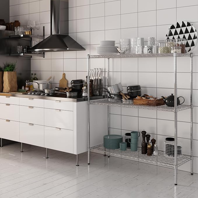 18" Deep x 48" Wide x 54" Height Wire Shelving Kit | 3-Tier | NSF Commercial - Image 2