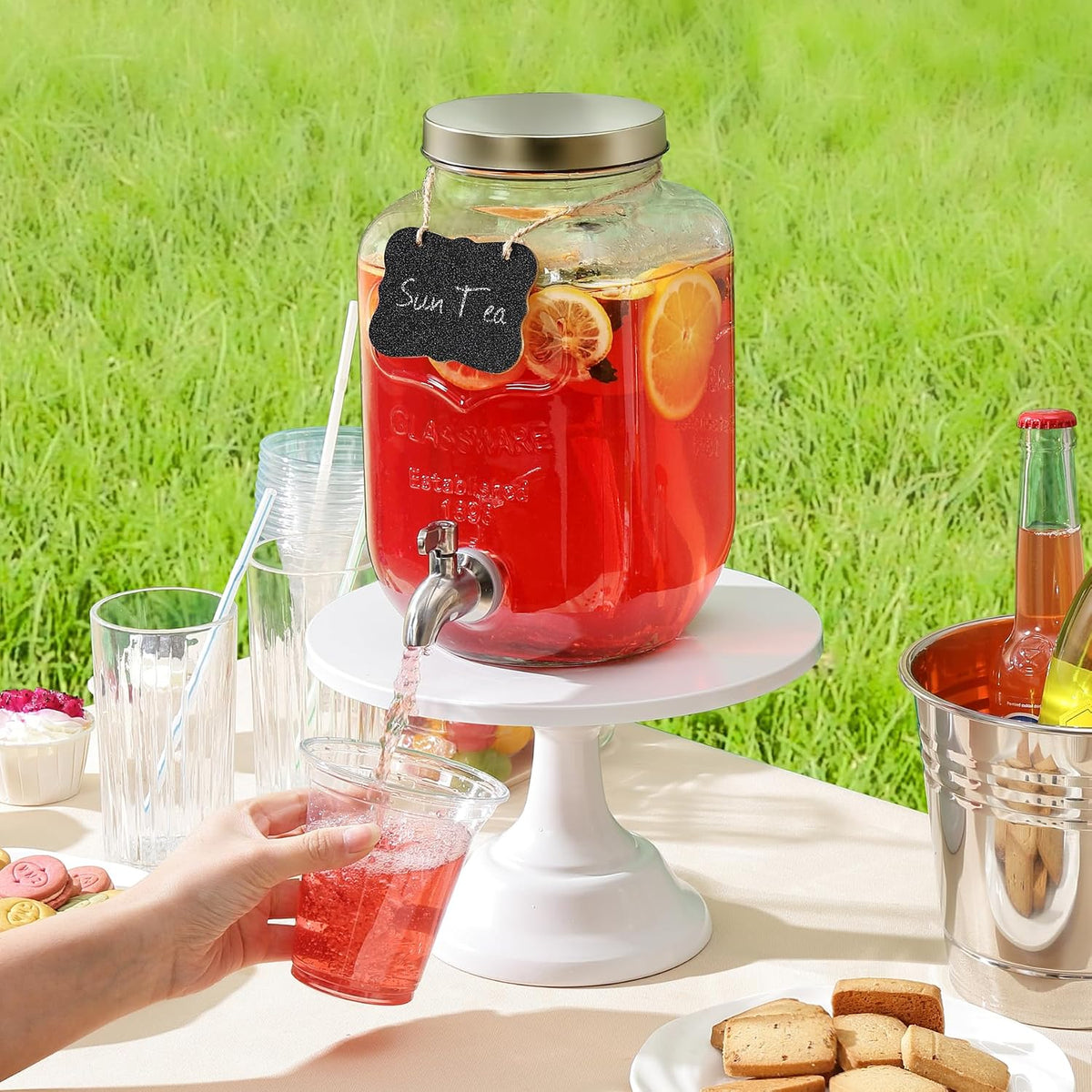 1 Gallon Drink Dispenser with Spigot 18/8 Stainless Steel – Airtight &