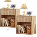 LEYAOYAO Fluted Farmhouse Nightstand Set of 2 by LEYAOYAO-Findtheshiningpointofyourideallife%EF%BC%81