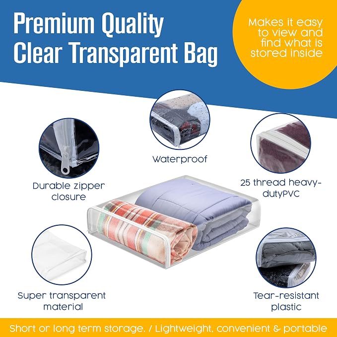Houseables Sweater Bags Moth Proof, Clothing Storage Bags, - Image 3