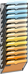 SUPEASY 14-Tier Wall File Organizer Mesh Office Mail Holder, Hanging Wall by SUPEASY