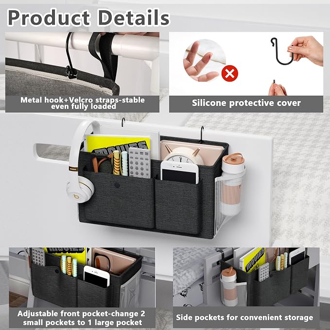 Bedside Caddy Bedside Organizer - Image 4