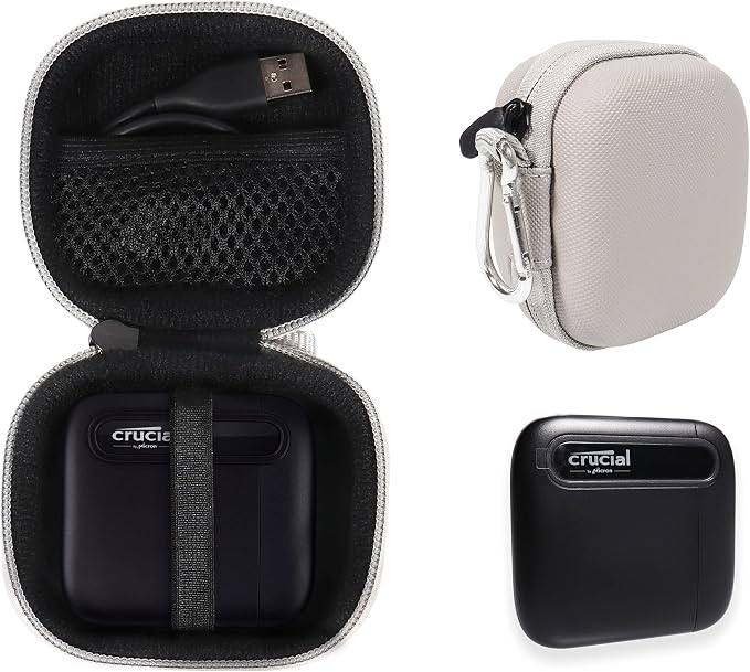 CaseSack Case for Crucial X6 500GB, 4TB Portable SSD, Handy Organizer by CaseSack