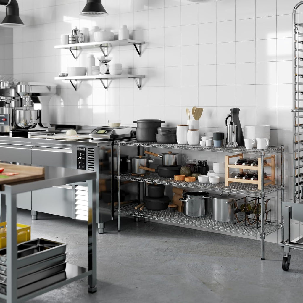 18" Deep x 60" Wide x 34" Height Wire Shelving Kit | 3-Tier | NSF