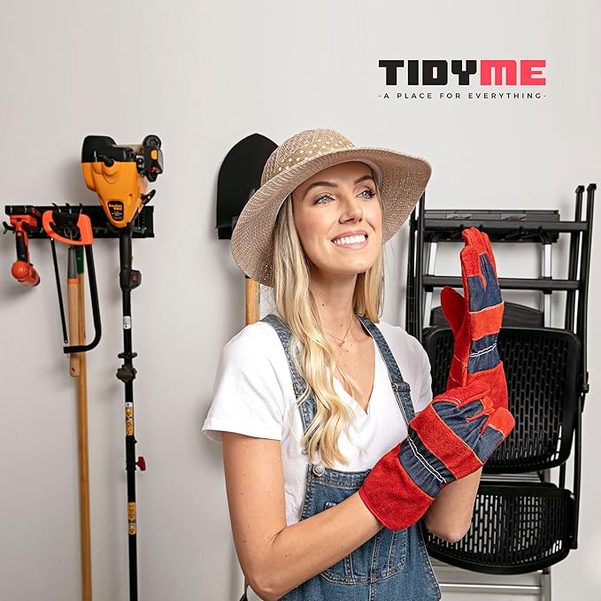 TIDYME Garage Wall Organizer | 64" Heavy-Duty Tool Storage Rack | Adjustable - Image 6