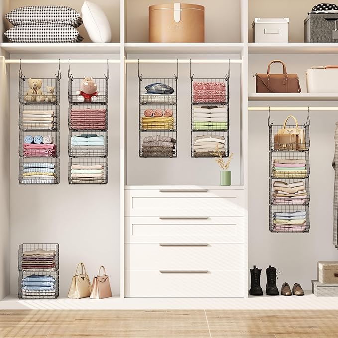 4 Tier Closet Hanging Organizer, Closet Organizers and Storage - Image 5