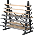 7-Tier Horizontal Storage Rack, Heavy-Duty Freestanding Steel Horizontal Bar by Aparecium