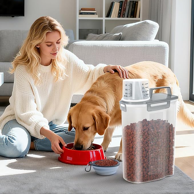 3-5Lbs Airtight Small Cat Dog Pet Food Storage Containers BPA Free, - Image 8