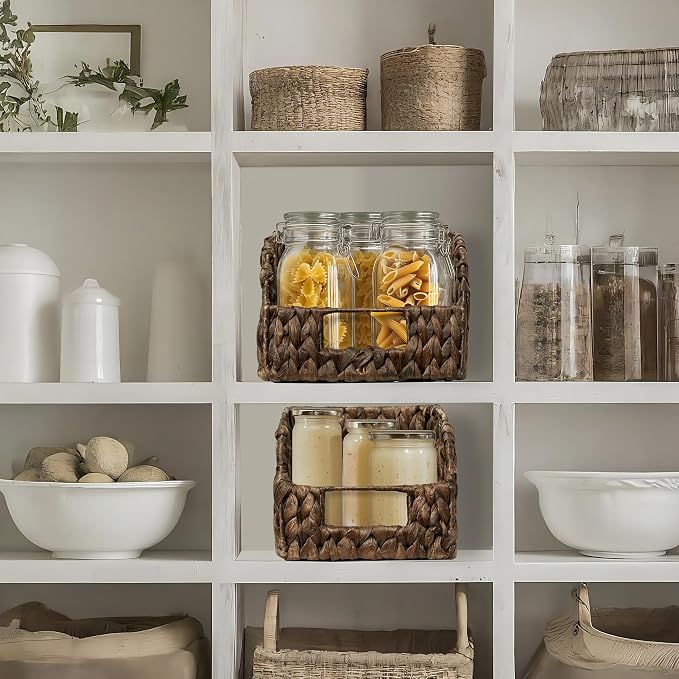 Casafield Set of 2 Water Hyacinth Pantry Baskets - Image 2