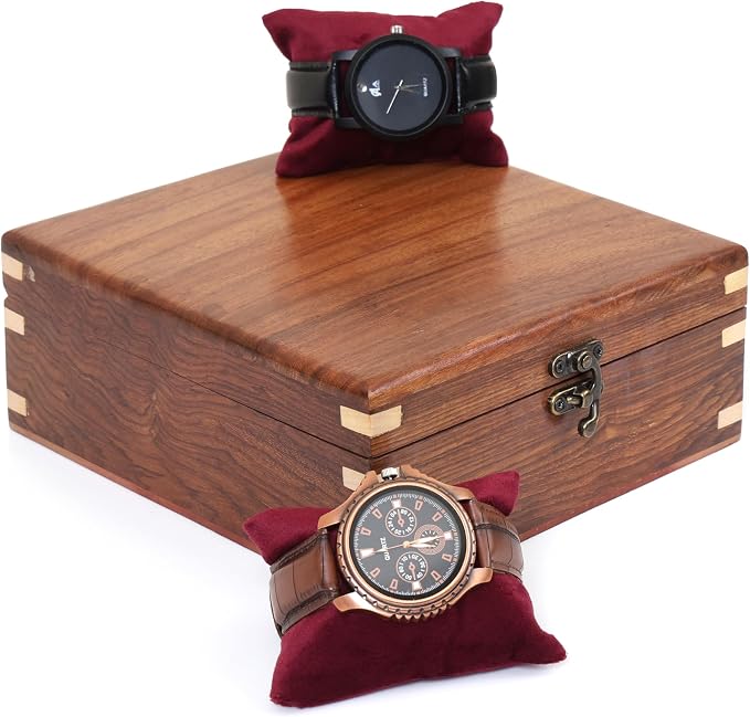 Wooden Watch Box for Men & Women, Watch Organizer & Display Case, Premium - Image 5