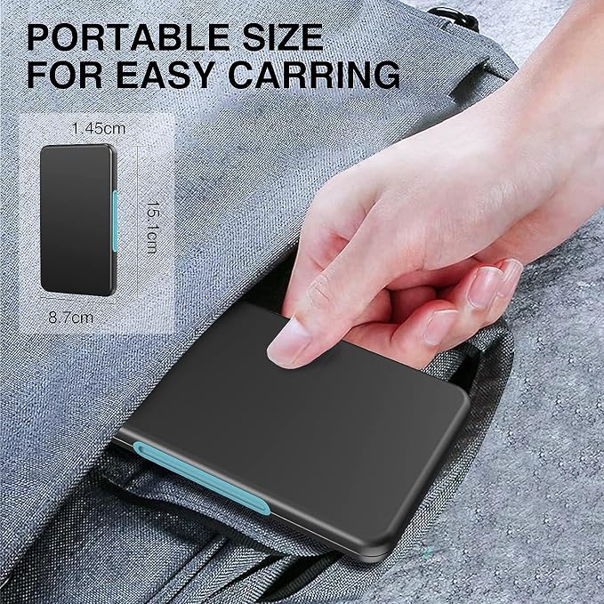 HEIYING SD Card Holder for SD/TF Cards, Portable Memory Card Storage Case - Image 6