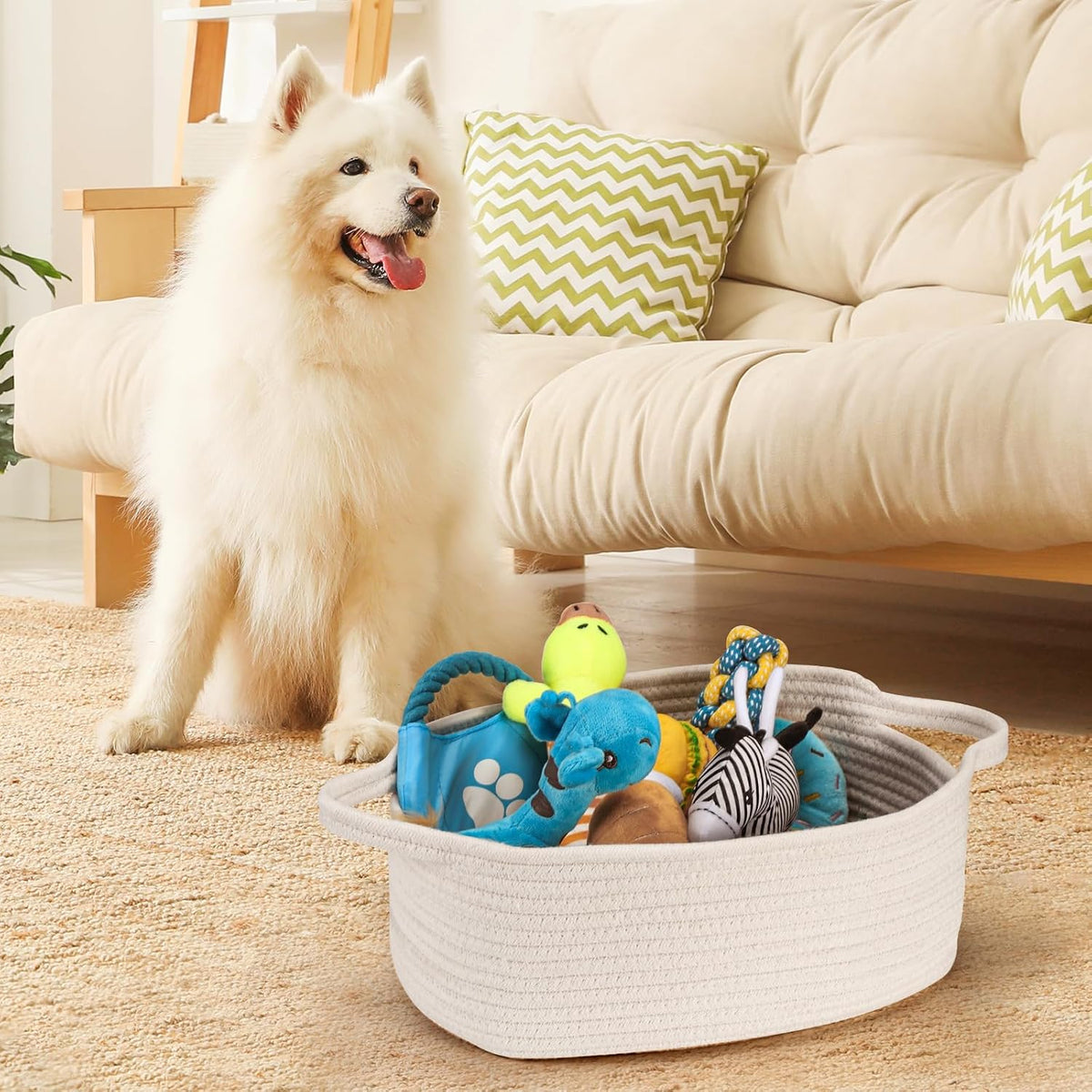 Small Woven Cotton Rope Basket Cute Baby Gift Baskets Empty Decorative