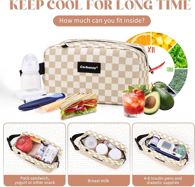Cerbonny Small Cooler Bag Freezable Lunch Bag - Image 4