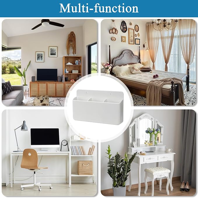 3 Slot Remote Control Holder Wall TV Remote Holder Self Adhesive Marker Holder - Image 4