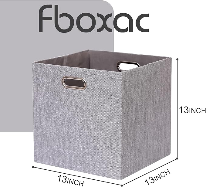 Cube Storage Bins 13×13x13 Inch Linen Foldable Box - Image 5