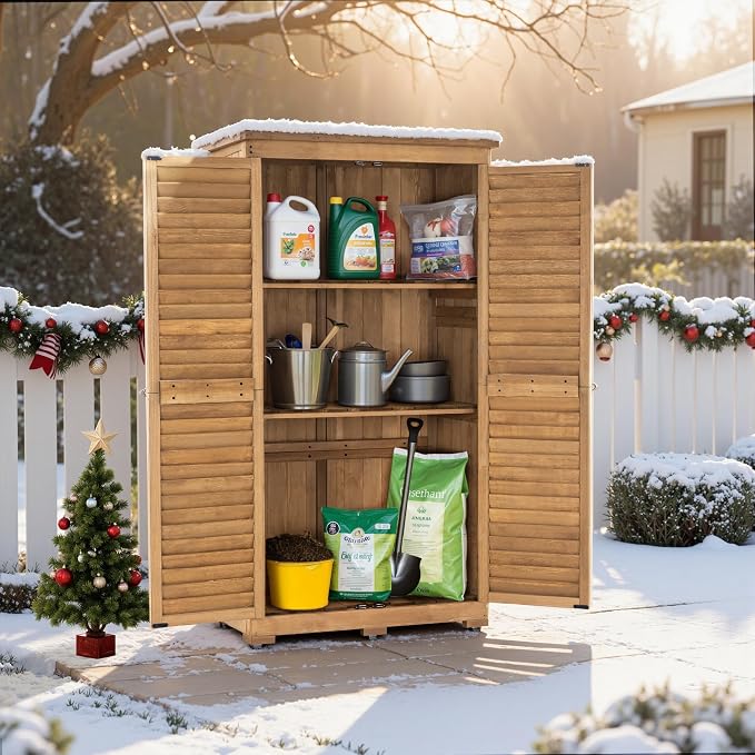 MCombo Outdoor Storage Cabinet, Garden Storage Shed, Outside Vertical Shed - Image 2