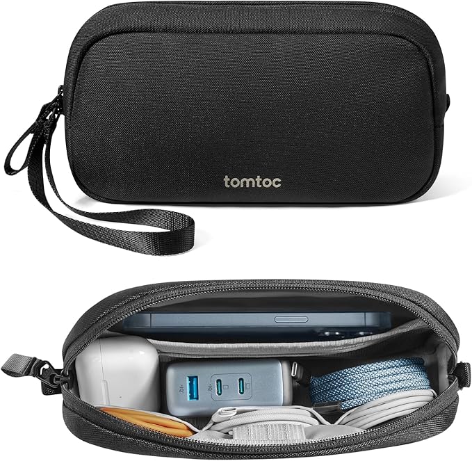 tomtoc Electronics Organizer Travel Case, Water Resistant Travel Bag Cable by tomtoc
