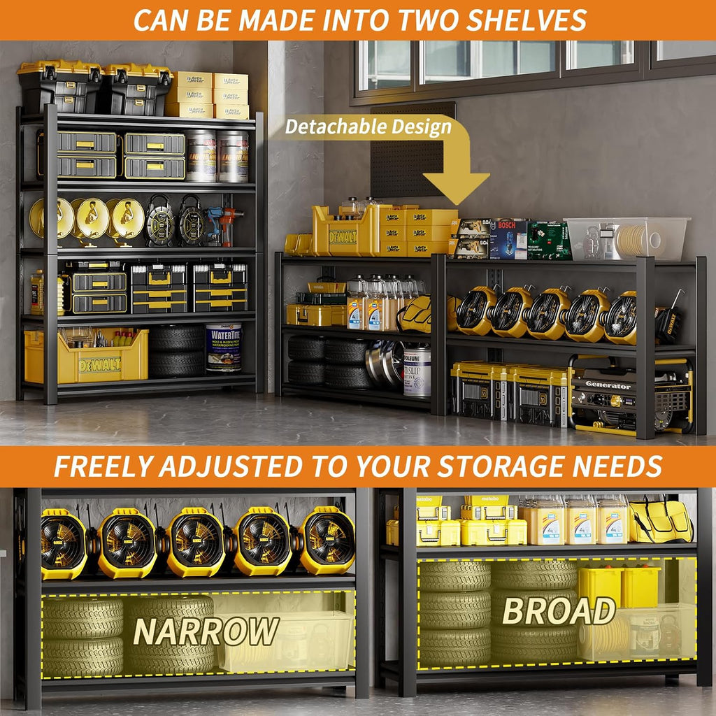 Dyoung 5 Tier Adjustable Garage Shelving Units 63" H Storage Utility