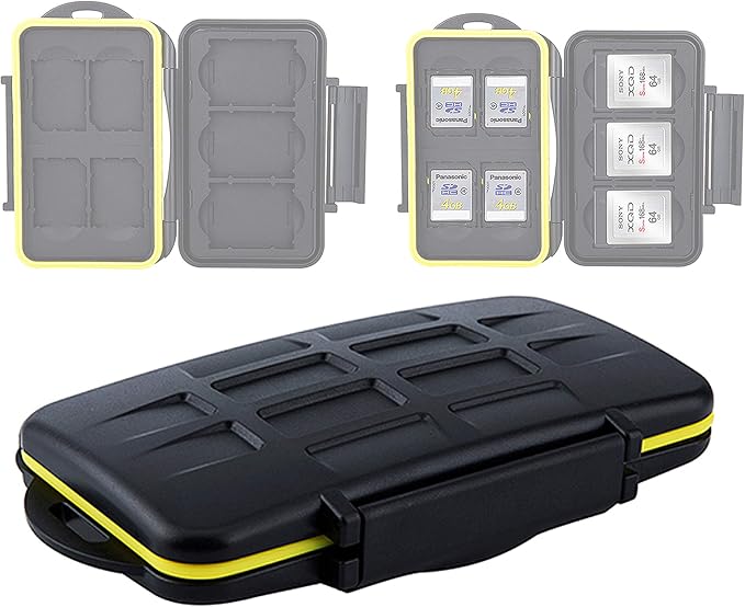 JJC MC-XQDSD7 Ruggard SD Card Case, Shockproof XQD Case, Water-Resistant XQD by Fotasy