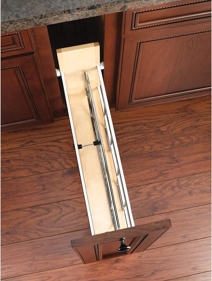 Rev-A-Shelf 5" Pullout Wooden Bakeware Organizer Shelf - Image 5