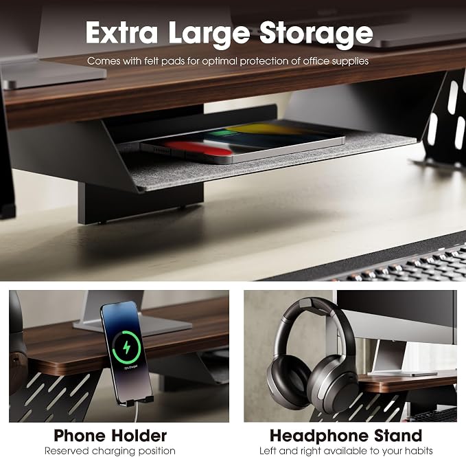 Fenge Dual Monitor Stand, 42.5 Inch Monitor Riser - Image 3